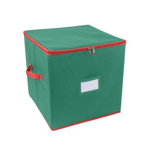 Catzon Christmas Ornament Storage Box Christmas Decor Storage Containers-Green