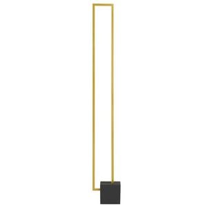 Telbix Modric Modern Standing Floor Lamp Light Concrete Aluminium Black Gold Anodised