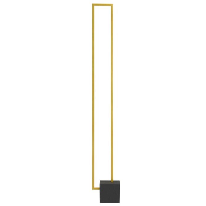 Telbix Modric Modern Standing Floor Lamp Light Concrete Aluminium Black Gold Anodised