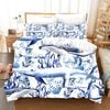3D Blue Whale Quilt Cover Set Bedding Set Pillowcases 81