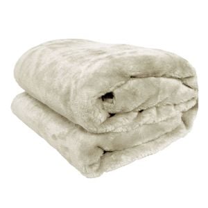 Radisson Bruno Bone Luxury Faux Fur Throw Rug 127 x 152 cm