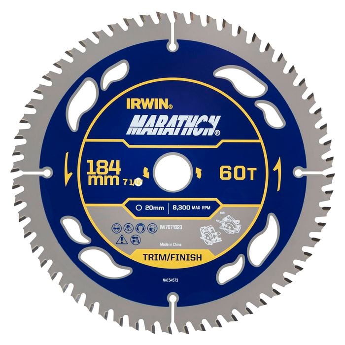 IRWIN 184mm 60T Marathon Circular Saw Blade IW7071023