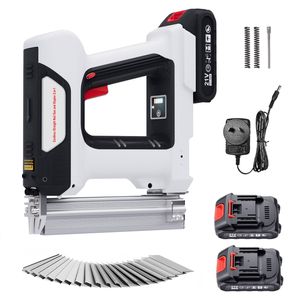 Advwin Brad Nail Gun, 2 in 1 Electric Nailer/Staple Gun, 18 Gauge Cordless Brad Nailer with 1000pcs Straight Nails/Staple