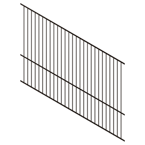 ProtectorAl 1201-2400W x 1800H Satin Black Raked 16-30º Flat Top Pool Fence Panel - Black
