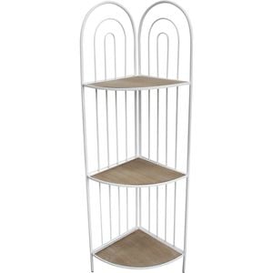 LVD Archie Wood Metal 123.5cm Corner Display Stand Rack - White