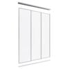 Lugna 2400 x 1800mm Clear Anodised Optiglass Panels Wardrobe Triple Sliding Doors