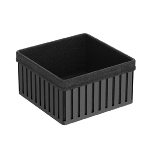 Classica Hudson Black Metal Bread Basket with Cotton Lining 21 x 21cm