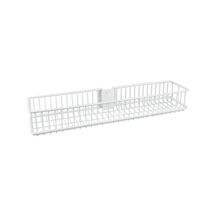 Flexi Storage Home Solutions Medium White Double Slot Wire Basket