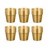 SOGA 260ml Stainless Steel Cups Set of 6 Reusable Durable Gold Drinking Tumblers