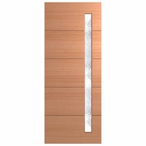 Hume 2040 x 820 x 40mm External Door Duracote Linear Cathedral Glass XLR160