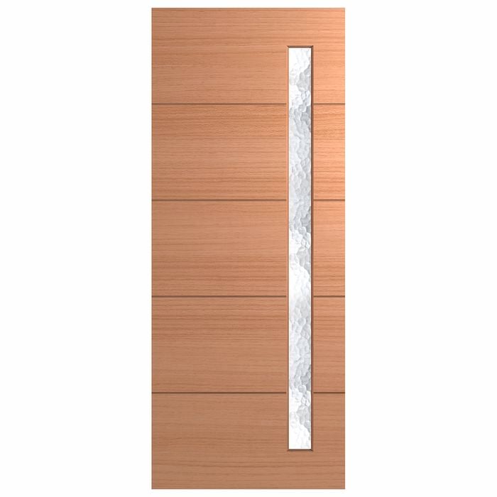 Hume 2040 x 820 x 40mm External Door Duracote Linear Cathedral Glass XLR160
