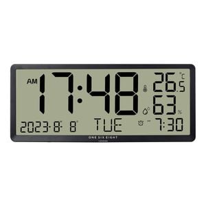 One Six Eight London Dylan Wall / Table Oversize Black Digital Clock