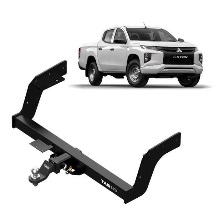 Tag Heavy Duty Towbar & Direct Fit Wiring For Mitsubishi Triton Mq Series With Rear Bumper Step (05/2015 - 11/2018)