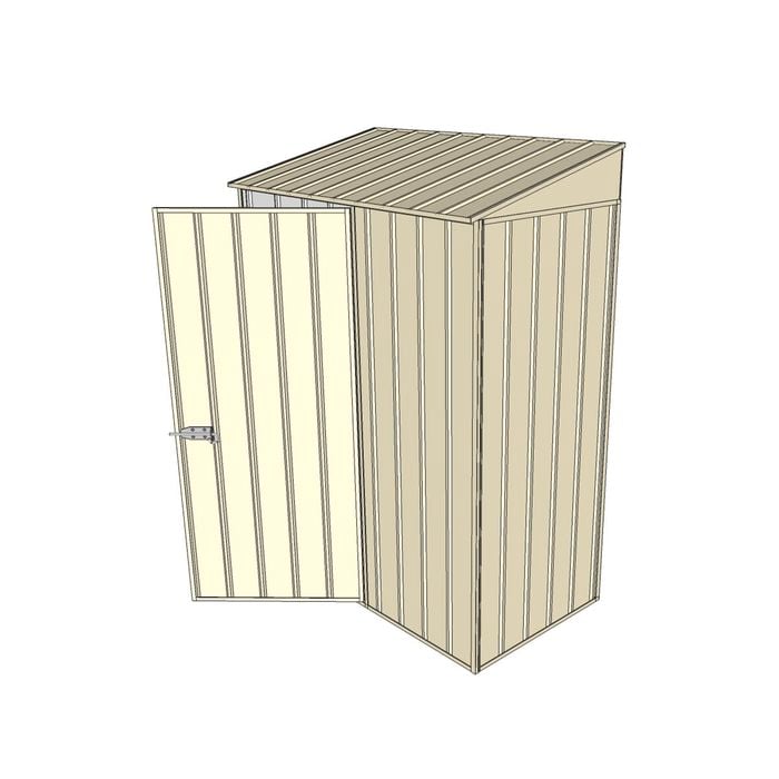 Build-a-Shed 1.5 x 0.8 x 2m Skillion Shed - Cream