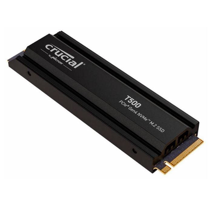Crucial T500 1TB Gen4 NVMe SSD Heatsink - 7300/6800 MB/s R/W 600TBW 1440K IOPs 1
