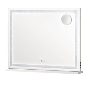 Oikiture Makeup Mirror 80x62cm Bluetooth Crystal Hollywood Vanity Wall Mirrors