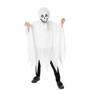 Rubies Ghost Poncho w/ Hood Costume Kids Dress Up Party/Halloween Size S 7-8y