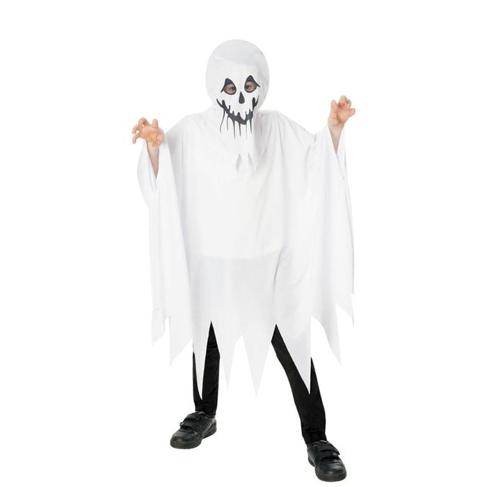 Rubies Ghost Poncho w/ Hood Costume Kids Dress Up Party/Halloween Size S 7-8y