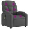 vidaXL Massage Recliner Chair Reclining Chair Single Sofa Dark Grey Fabric