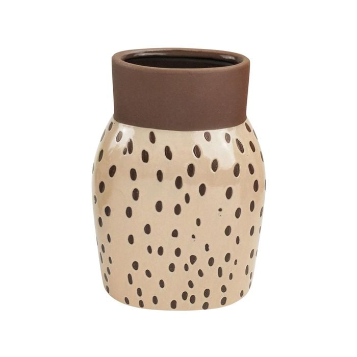 Urban Remy 18cm Ceramic Plant/flower Vase Display Pot Small - Mocha