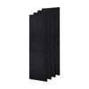 4x Fibreglass Acoustic Room Treatment Sound Panels 1200x300x50mm 1.4sqm Black