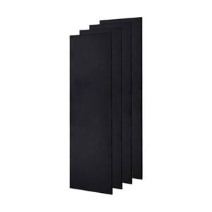4x Fibreglass Acoustic Room Treatment Sound Panels 1200x300x50mm 1.4sqm Black