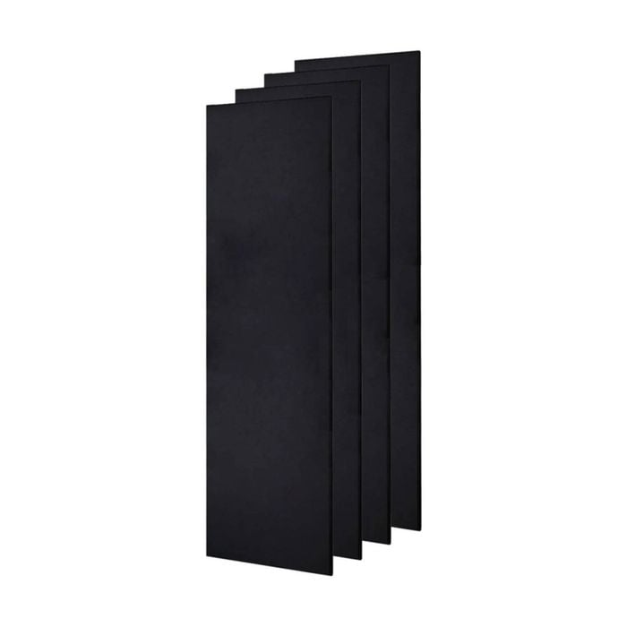 4x Fibreglass Acoustic Room Treatment Sound Panels 1200x300x50mm 1.4sqm Black