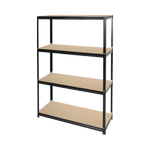 Pinnacle Urban 1250 x 810 x 310mm Shelving Unit 4 Tier Black 