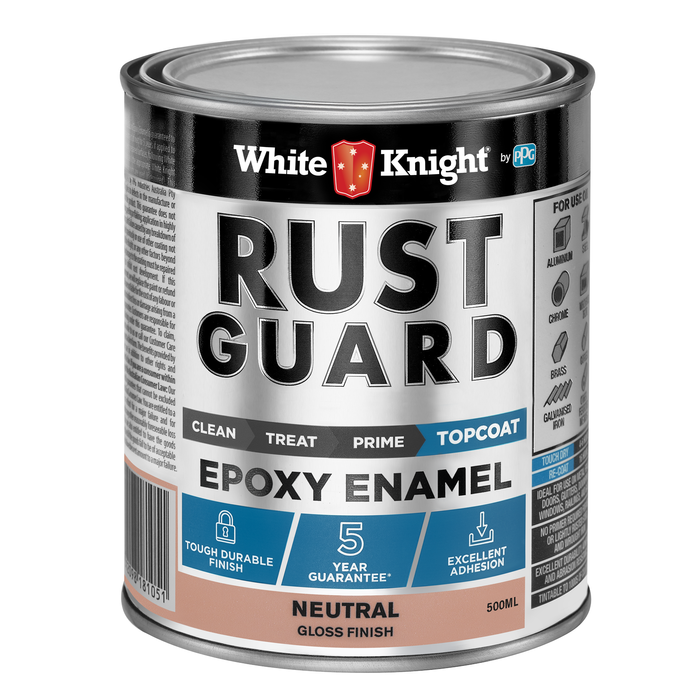 White Knight Rust Guard 500ml Neutral Epoxy Enamel Paint