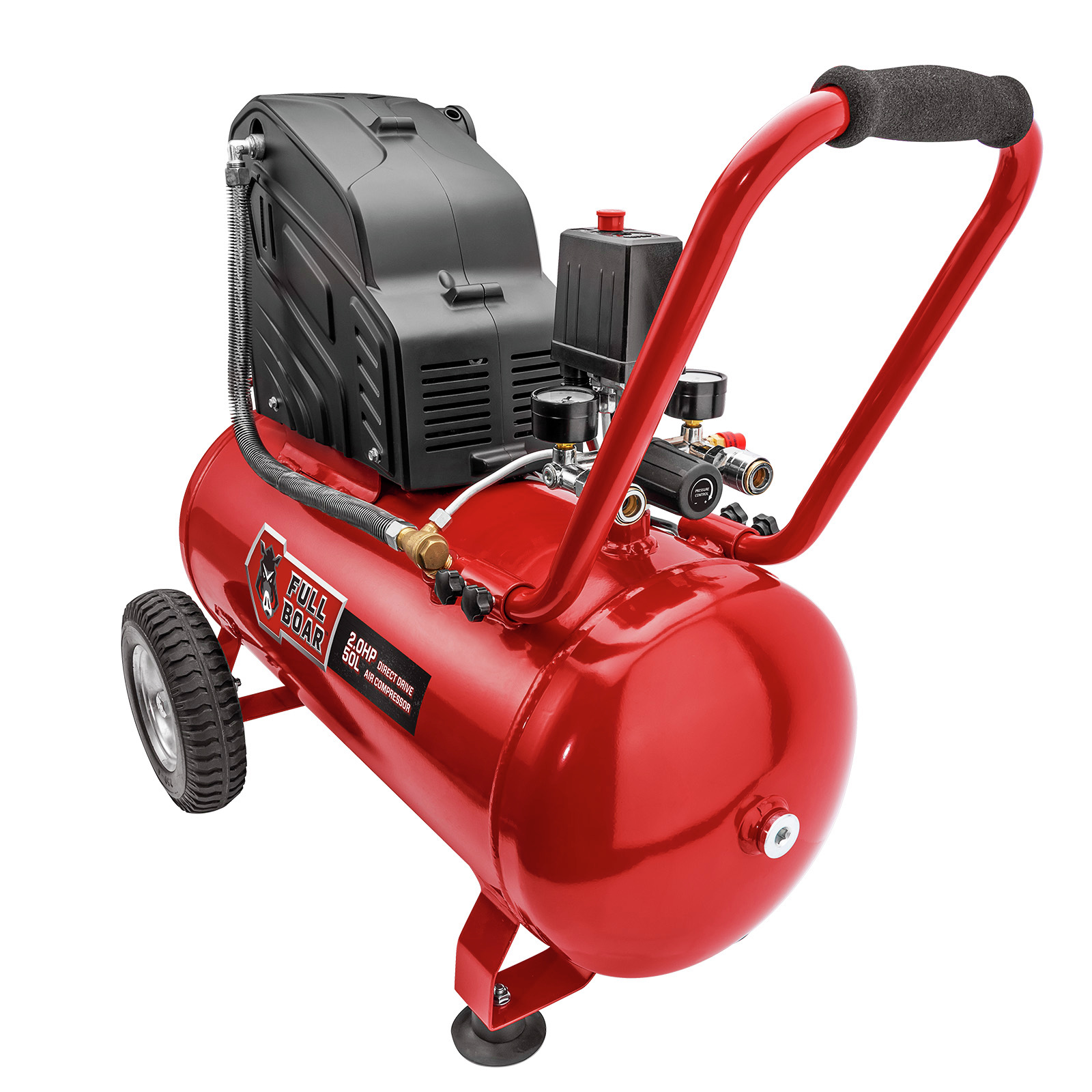 Full Boar 3.0HP 50L Oil Free Belt Drive Air Compressor thumbnail 2