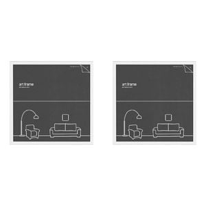2PK Impact Merch Deluxe Picture Frame Fits up to 40x40cm Print - White