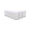 Argon Tableware Glass Jam Jars with White Lids - 90ml - Pack of 6