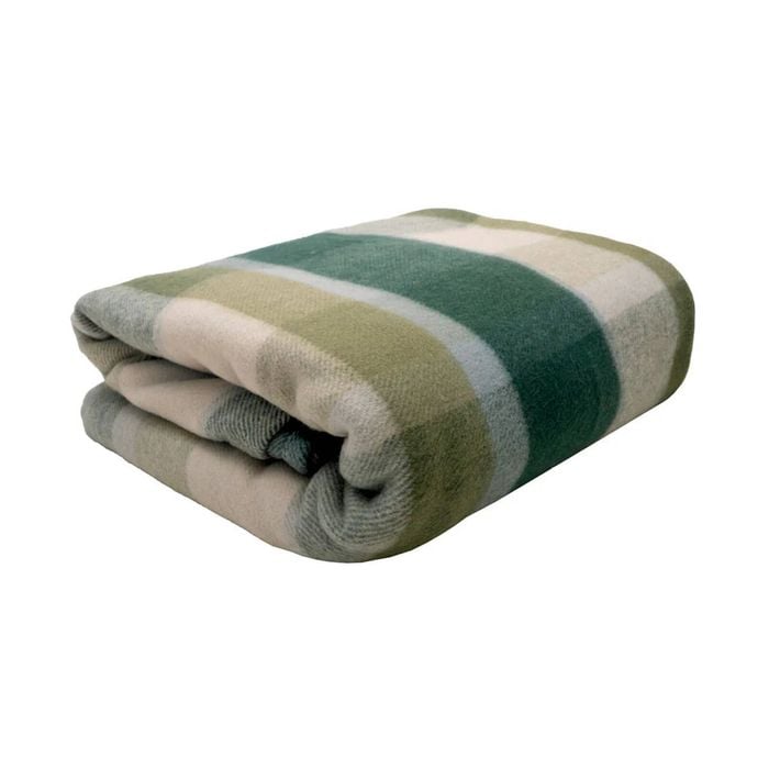 Bambury Nolan Wool Bamboo Blanket Forest Check - Double/Queen