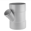 Holman 225 x 100mm 45° PVC DWV Female And Female Plain Junction
