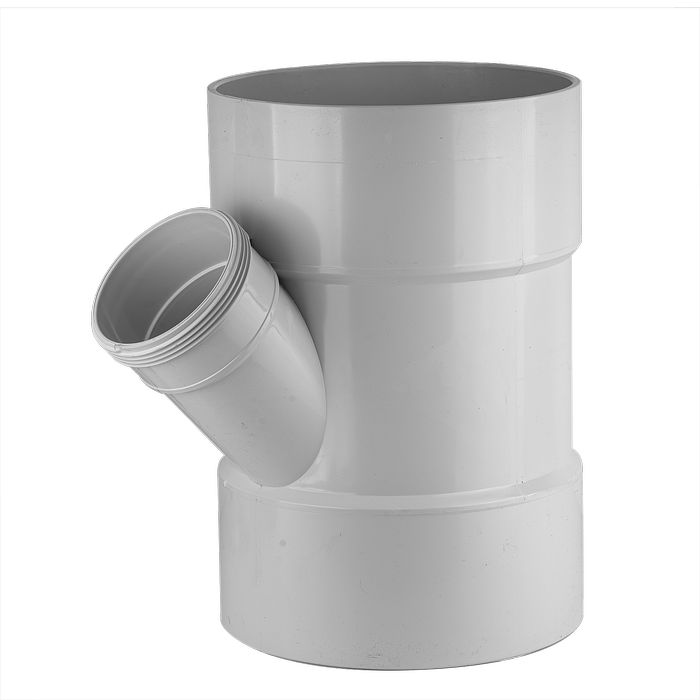 Holman 225 x 100mm 45° PVC DWV Female And Female Plain Junction