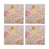 4pk Gibson Gifts Saffron Noteblock With Pen Stationery Notebook Floral Theme