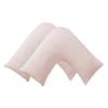 Dreamaker Superfine Washed Microfibre V-Shape Pillowcase Twin Pack - Blush Pink