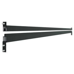 ProtectorAl 60 x 1765 x 40mm Black Satin Aluminium Top & Bottom Rail Set