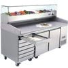 Atosa 2 DOOR PIZZA TABLE FRIDGE WITH DRAWERS 2010 MM EPF3480