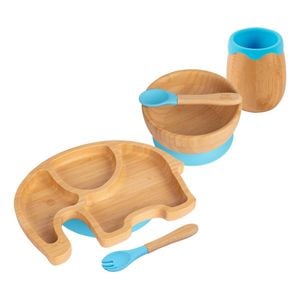 Tiny Dining 5pc Bamboo Elephant Baby Weaning Set