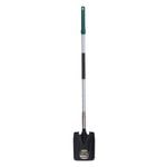 Cyclone Post Hole Square Shovel Fibreglass Long Handle 