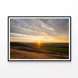 Sunset at Grasslands with Sky  Print 100% Australian Made 120x90cm  (Poster)