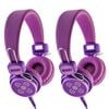 2PK Moki Kid Safe Volume Limited Headphones 3y+ Pink & Purple