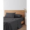 Onkaparinga 300TC Hepburn 100% Cotton Percale Sheet Set Charcoal Single