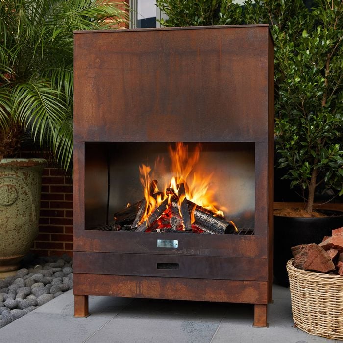Mimosa 90 x 49 x 133cm Rustic Fireplace