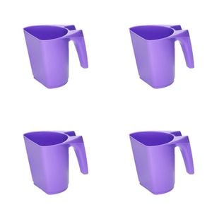 4PK AgBoss Pet and Livestock Plastic Food Scoop FeedMaxx 1kg Purple