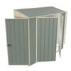 Build-a-Shed 0.8 x 2.3 x 2.0m Tunnel Shed Tunnel Hinged Door Plus Double Hinged Side Door - Green