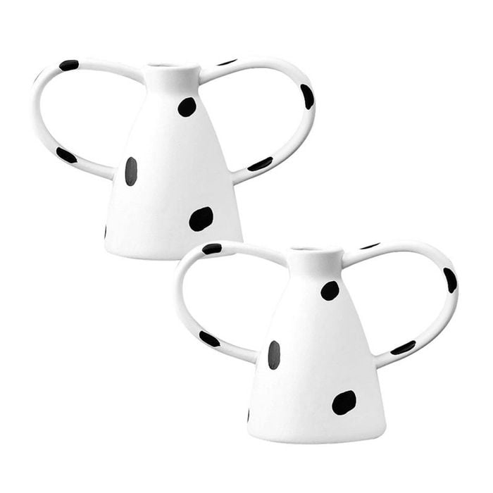 SOGA 2X 23.5x11cm Polka Dot Handicraft Vase