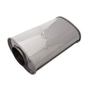 Redback 4" Performance Muffler Offset/centre - 9" X 5" Oval, 14" Long, 304 Ss