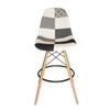 Sk Designer Living | Replica Eames Dsw Stool | Fabric & Natural - Multicoloured V3